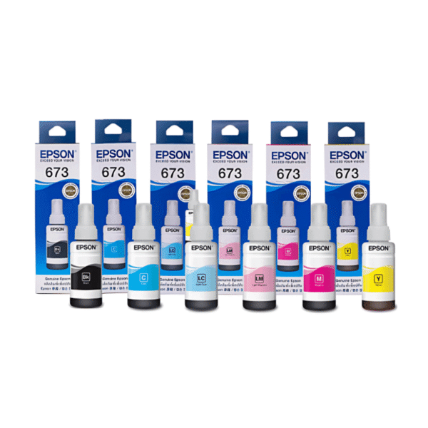 Epson 673 Ink Bottle (CMYK) – For Epson L800, L805, L810, L850, L1800