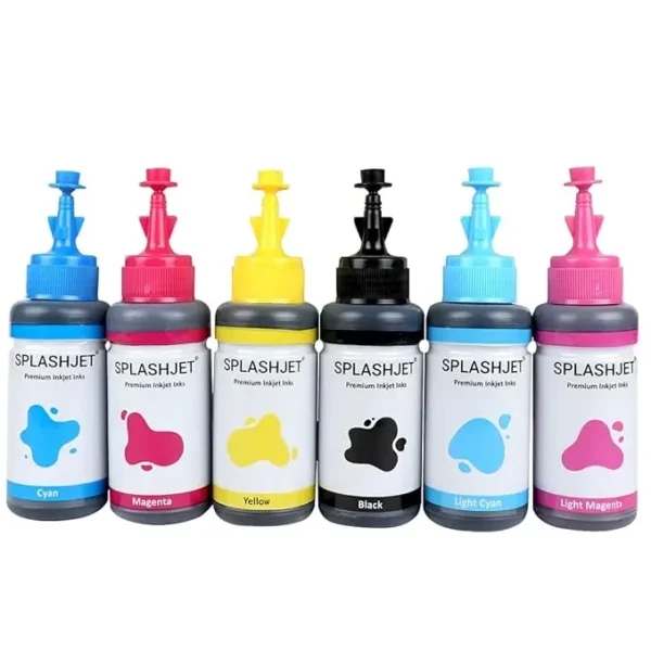 Splashjet Premium 673 C M Y LC LM BK Compatible Refill Ink for Epson L805-L1800 Printer