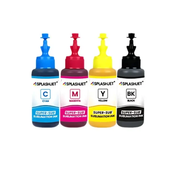 Splashjet Premium Sublimation Ink for Epson L130 | Heat Transfer Printing on Mugs, Mobile Cases, Polyester T-Shirts & More | Compatible with Epson 4-Color Printers