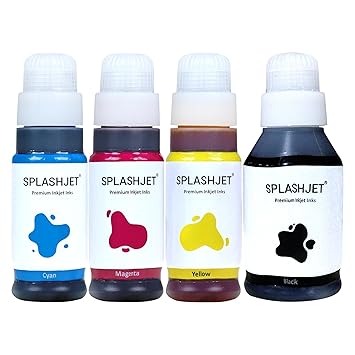 Splashjet 71 Compatible Refill Ink for Canon Pixma G2020, G2021, G2060, G2730, G3020, G3021, G4770, G3770, G1020 Printer - (PGBK x 135gm) (C/M/Y x 70gm)