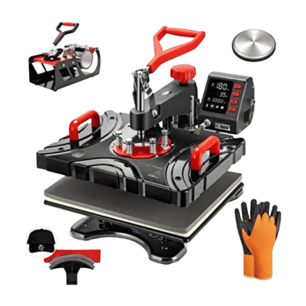 Professional Combo Heat Press 5-in-1 Machine P8100 | T-Shirt, Mug, Cap, Plate Printing Solution